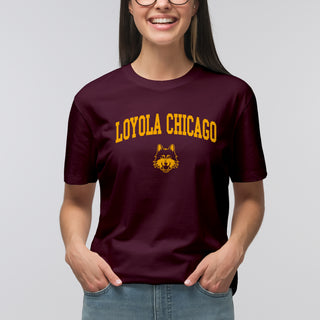 Loyola University Chicago Ramblers Arch Logo Short Sleeve T-Shirt - Maroon