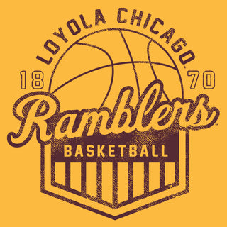 Loyola University Chicago Ramblers Basketball Shield T Shirt