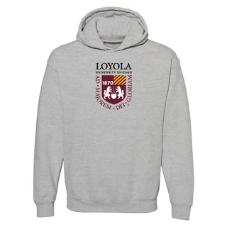 Loyola University Chicago Ramblers Institutional Logo Hoodie - Sport Grey