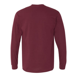 Loyola Chicago Ramblers Patchwork Cotton Long Sleeve T Shirt - Maroon