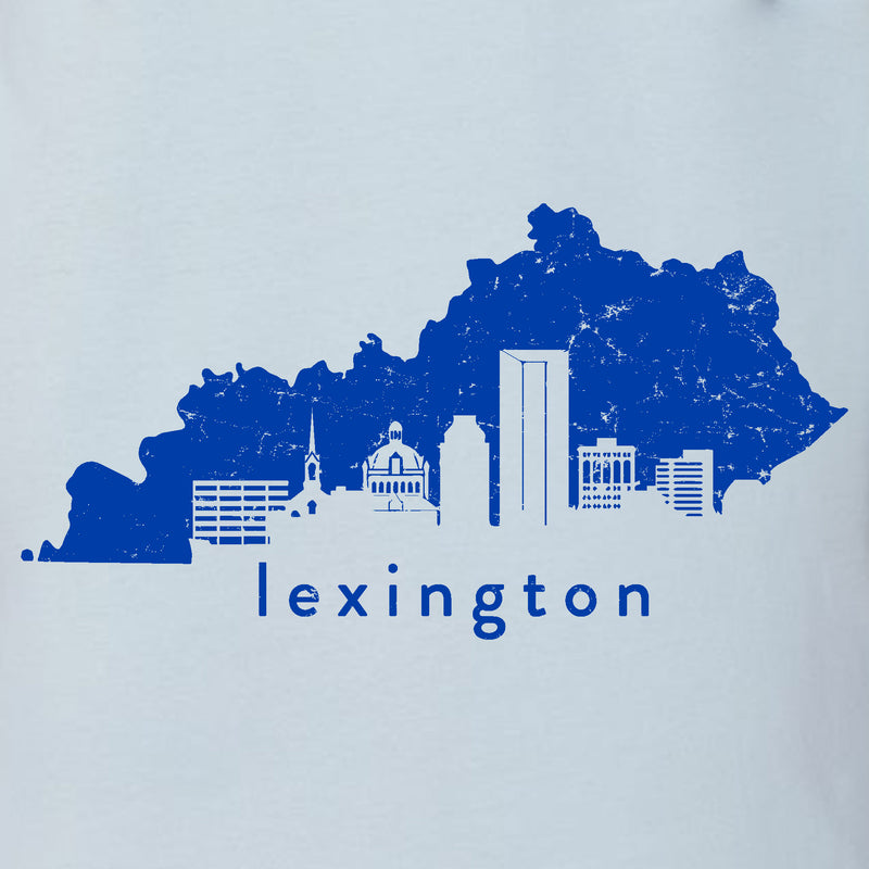 Lexington Kentucky State Skyline NLA Tee - Light Blue