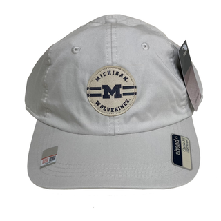 Michigan Lightweight Classic Fit Cotton Cap w/Faux Suede Patch - Bone