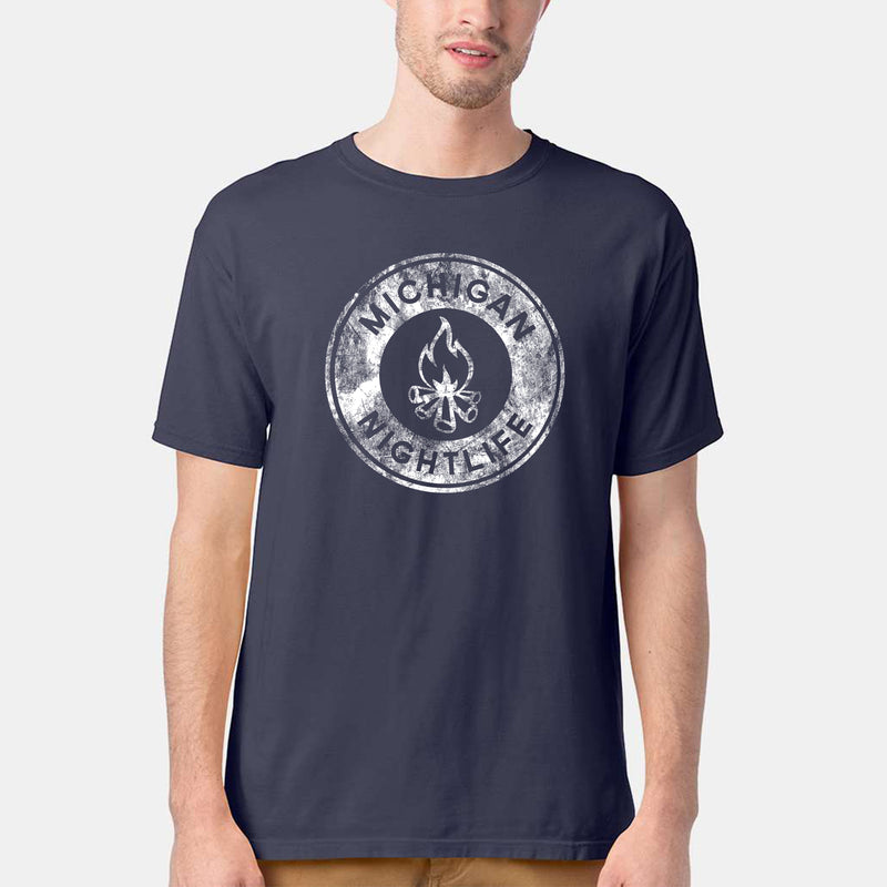 Michigan Nightlife Comfortwash T-Shirt - Anchor Slate