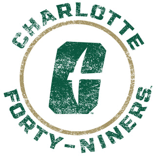 UNC Charlotte Forty-Niners Distressed Circle Logo Womens Short Sleeve T Shirt - White