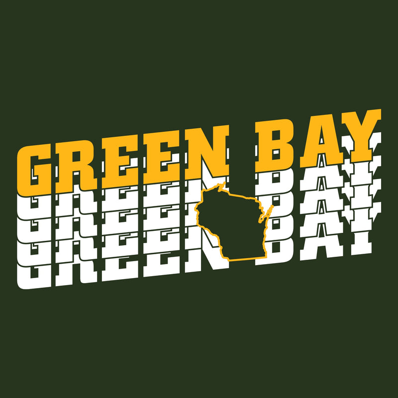 Green Bay Retro Repeat T-Shirt - Forest