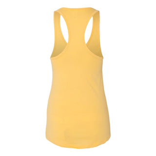 University of Michigan Wolverine's Basic Block Women's Racerback Tank - Banana Cream