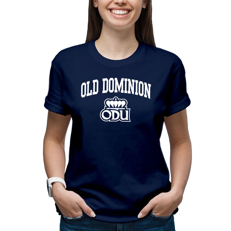 Old Dominion University Monarchs Arch Logo Short Sleeve T Shirt - Navy