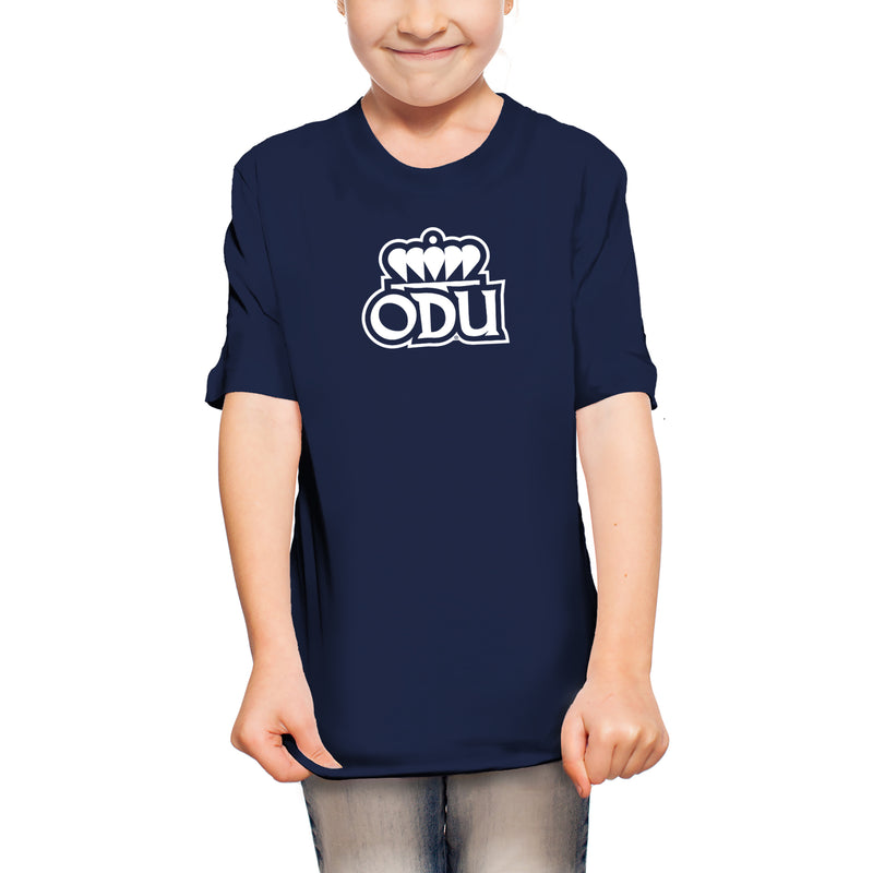 Old Dominion University Monarchs Primary Logo Youth Short Sleeve T Shirt - Navy