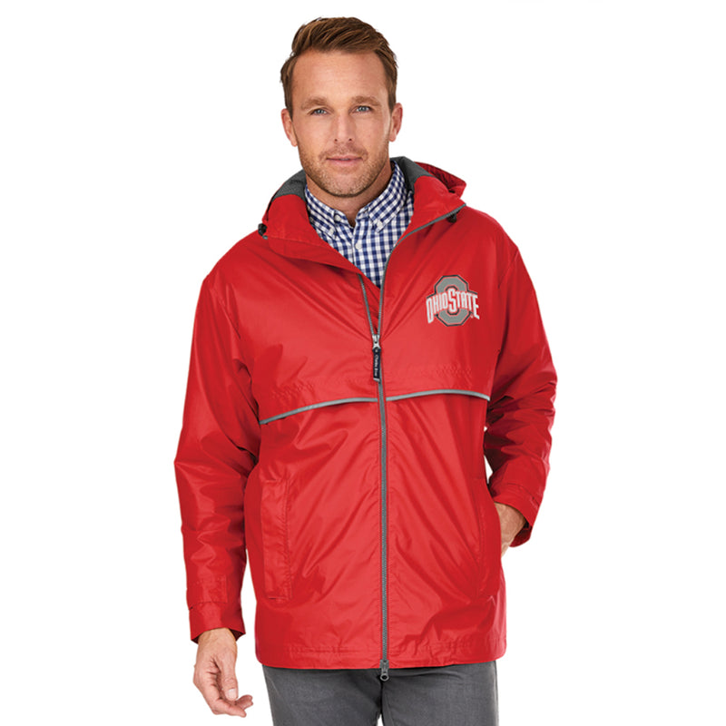 Ohio State Men's New England Rain Jacket - Red