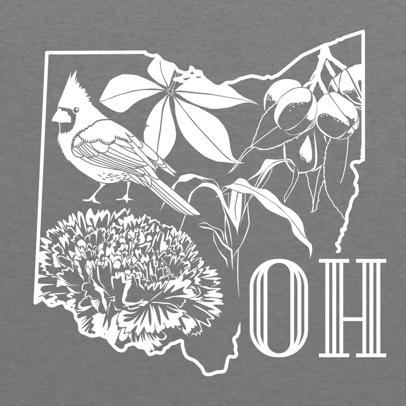 Ohio Nature Womens Relaxed Fit CVC T-Shirt - Deep Heather