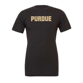 Purdue Basic Block Triblend T-Shirt - Charcoal Black