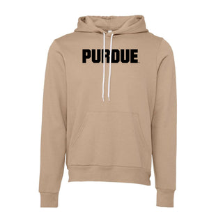 Purdue Basic Block Sponge Fleece Hoodie - Tan