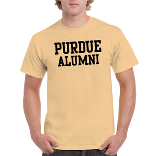 Purdue Boilermakers Basic Block Alumni Short Sleeve T Shirt - Vegas Gold