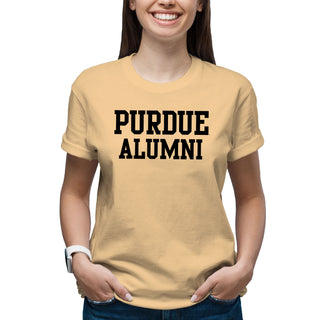 Purdue Boilermakers Basic Block Alumni Short Sleeve T Shirt - Vegas Gold