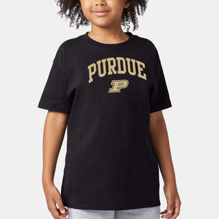 Purdue Arch Logo Champion Youth T-Shirt - Black