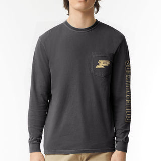 Boilermakers CC Long Sleeve Pocket T-Shirt - Pepper