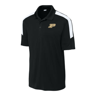 Purdue Motion P LC EMB Competitor United Polo - Black/White