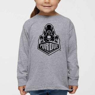 Purdue Boiler Train Toddler Fine Jersey Long Sleeve - Heather