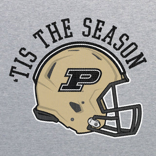 Purdue University Boilermakers Tis The Season Basic Cotton Crewneck Sweatshirt - Sport Grey