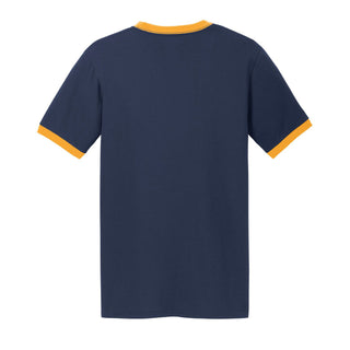 Michigan Vintage Year Arch Ringer T-Shirt - Navy/Gold