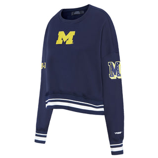 Pro Standard Michigan Women's Classic Rib Crewneck - Midnight