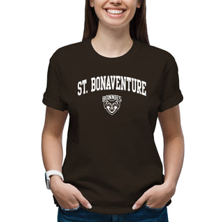 St. Bonaventure Bonnies Arch Logo T Shirt - Dark Chocolate