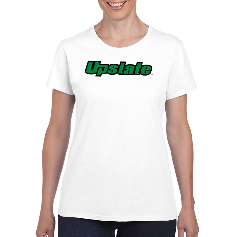 University of South Carolina Upstate Spartans Basic Block Womens T-Shirt - White