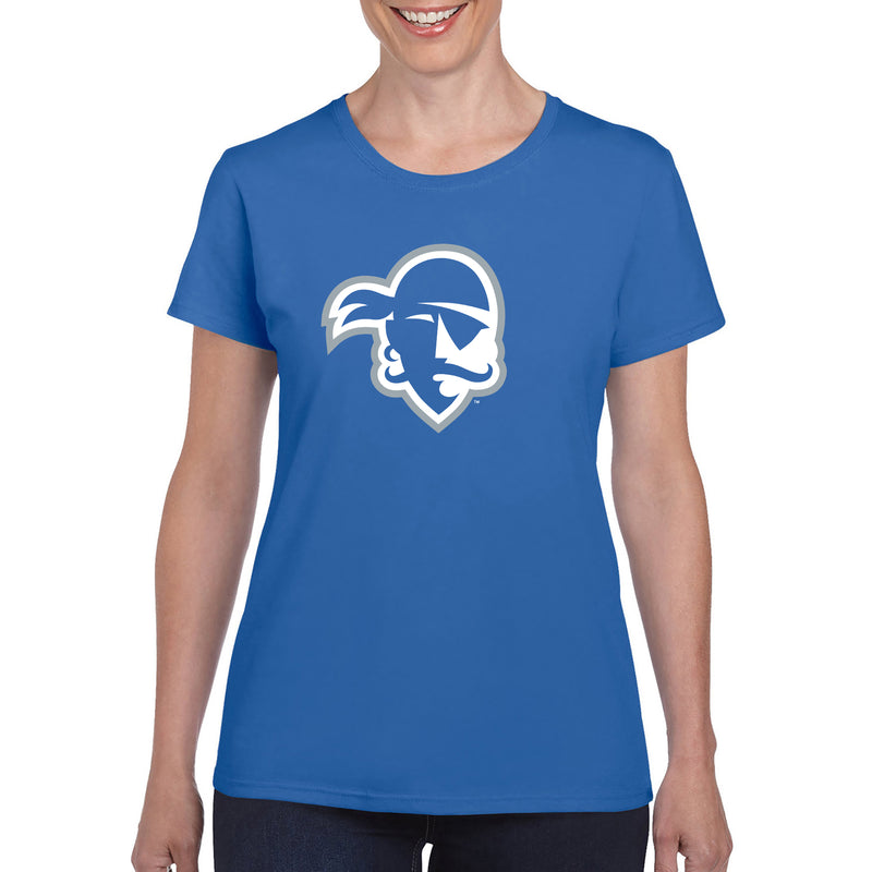 Seton Hall University Pirates Primary Logo Womens Short Sleeve T Shirt - Royal