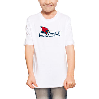 Saginaw Valley State SVSU Cardinals Primary Logo Youth T Shirt - White