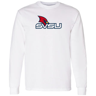 Saginaw Valley State SVSU Cardinals Primary Logo Long Sleeve T Shirt - White