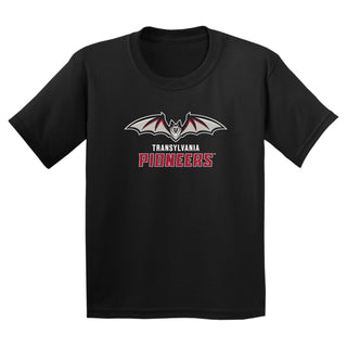 Transylvania University Pioneers Primary Logo Youth Short Sleeve T Shirt - Black