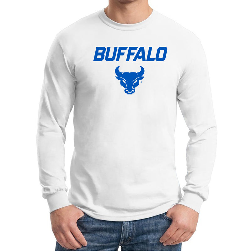 University at Buffalo Bulls Primary Logo Long Sleeve T-Shirt - White