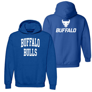 University at Buffalo Bulls Front Back Print Heavy Blend Hoodie - Royal