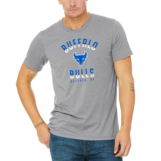 University at Buffalo Bulls Division Arch Canvas Triblend Short Sleeve T Shirt - Athletic Heather