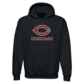 UChicago Primary Logo 2-Color Hoodie - Black