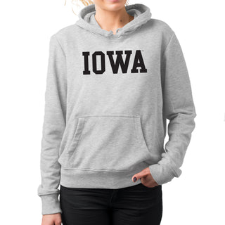 University of Iowa Hawkeyes Basic Block Heavy Blend Hoodie - Sport Grey