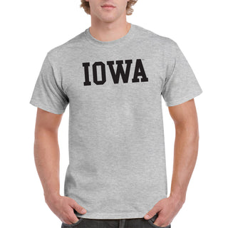 University of Iowa Hawkeyes Basic Block Short Sleeve T Shirt - Sport Grey