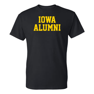 University of Iowa Hawkeyes Basic Block Alumni Short Sleeve T Shirt - Black