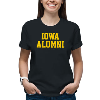 University of Iowa Hawkeyes Basic Block Alumni Short Sleeve T Shirt - Black