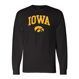 Iowa Arch Logo Champion Long Sleeve - Black