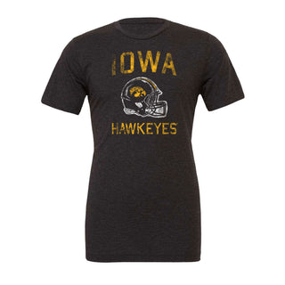 Iowa Football Triblend - Charcoal Black Triblend