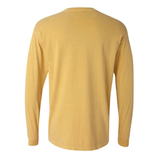 Iowa Block I Comfort Colors Long Sleeve T Shirt - Mustard