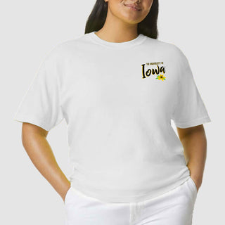 Floral State Iowa Hawkeyes Comfort Colors Short Sleeve T Shirt - White