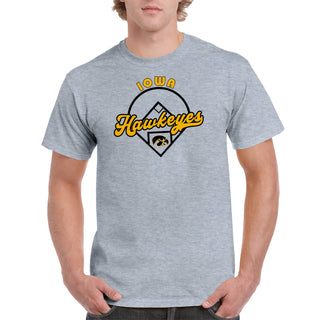 Iowa Hawkeyes Baseball Field T Shirt - Sport Grey