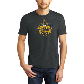 Iowa Wrestle Town Triblend T-Shirt - Black Frost