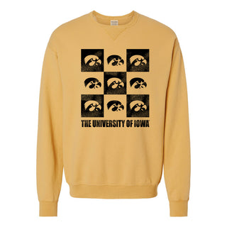 Iowa Checkerbox CW Garment-Dyed Crewneck - Artisan Gold