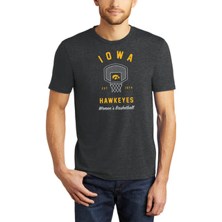 Iowa Women's Basketball Net District Triblend T-Shirt - Black Frost