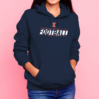 Illinois Football Charge Hoodie - Navy