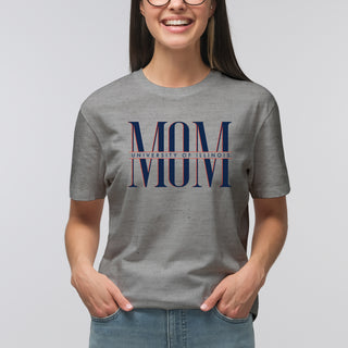 Illinois Classic Mom T-Shirt - Sport Grey