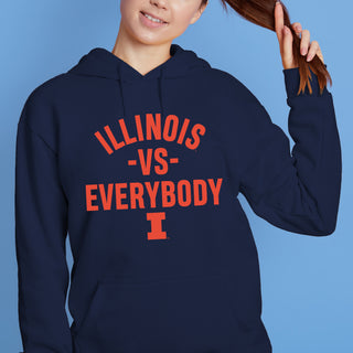 Illinois Vs Everybody Hoodie - Navy